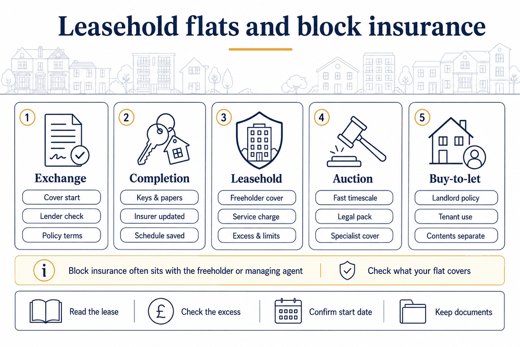 When to Insure a House When Buying 1 Leasehold flats and block insurance