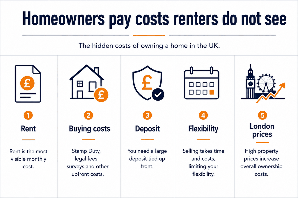 Homeowners pay costs renters do not see