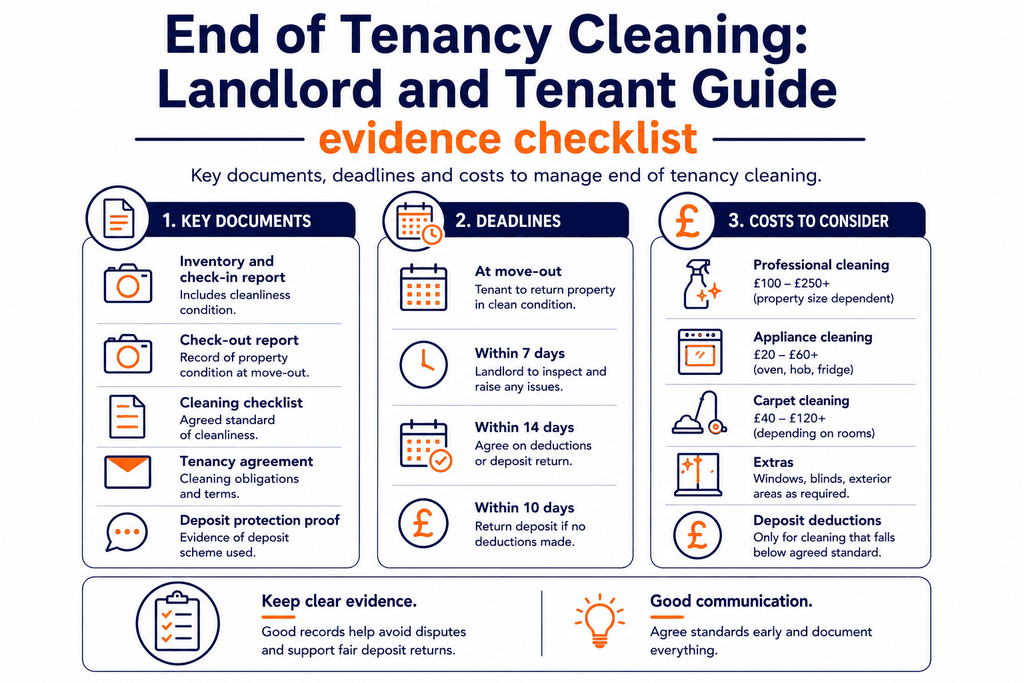 End of Tenancy Cleaning: Landlord and Tenant Guide 3 Landlord and Tenant Guide evidence checklist