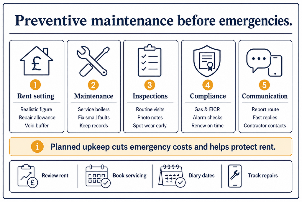 Sensible Property Management for Landlords 1 Preventive maintenance before emergencies