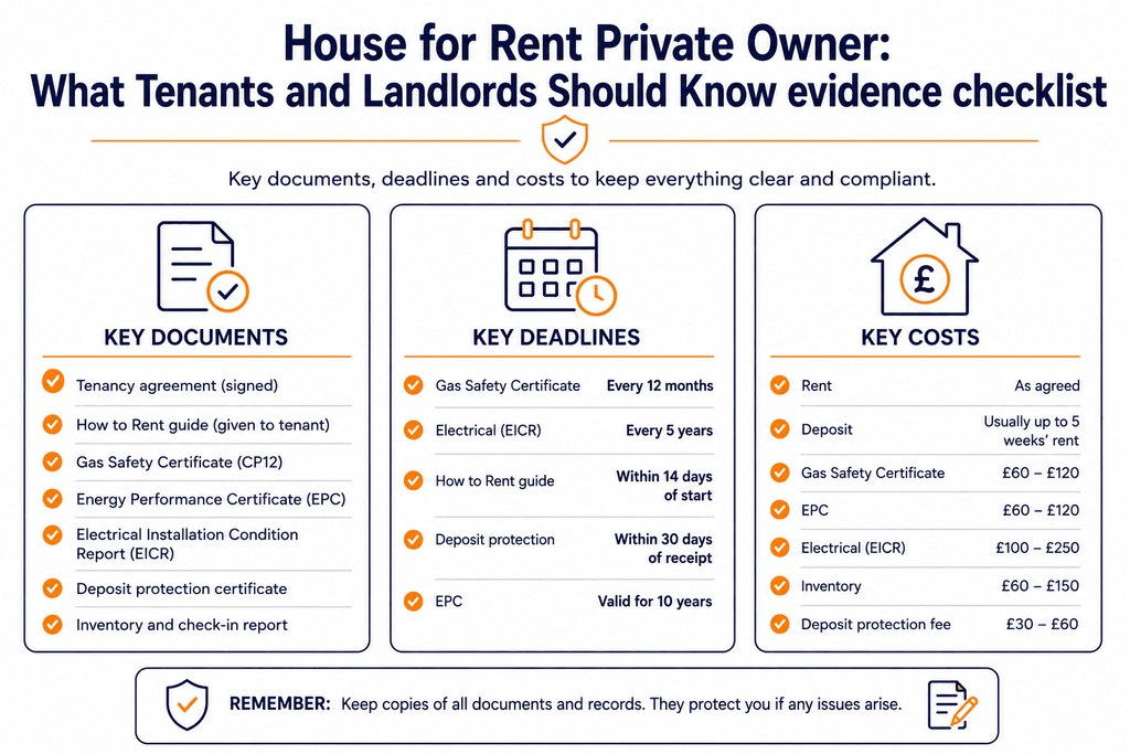 What Tenants and Landlords Should Know evidence checklist