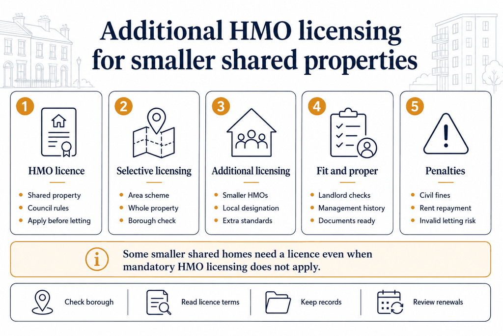 Additional HMO licensing for smaller shared properties