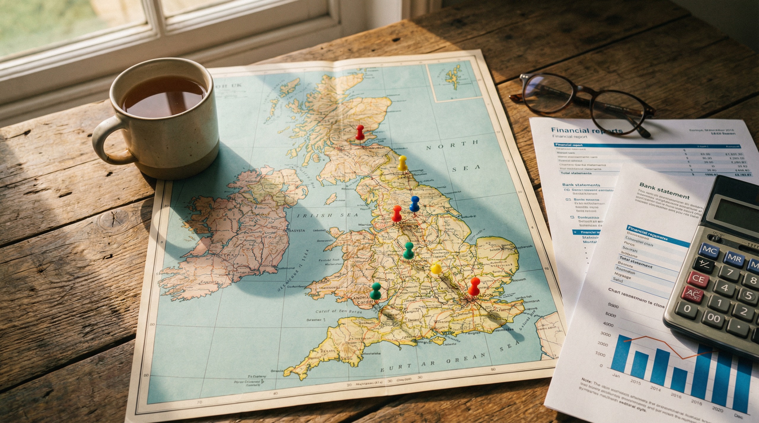 Map of UK regions showing varying LHA rates for council letting schemes