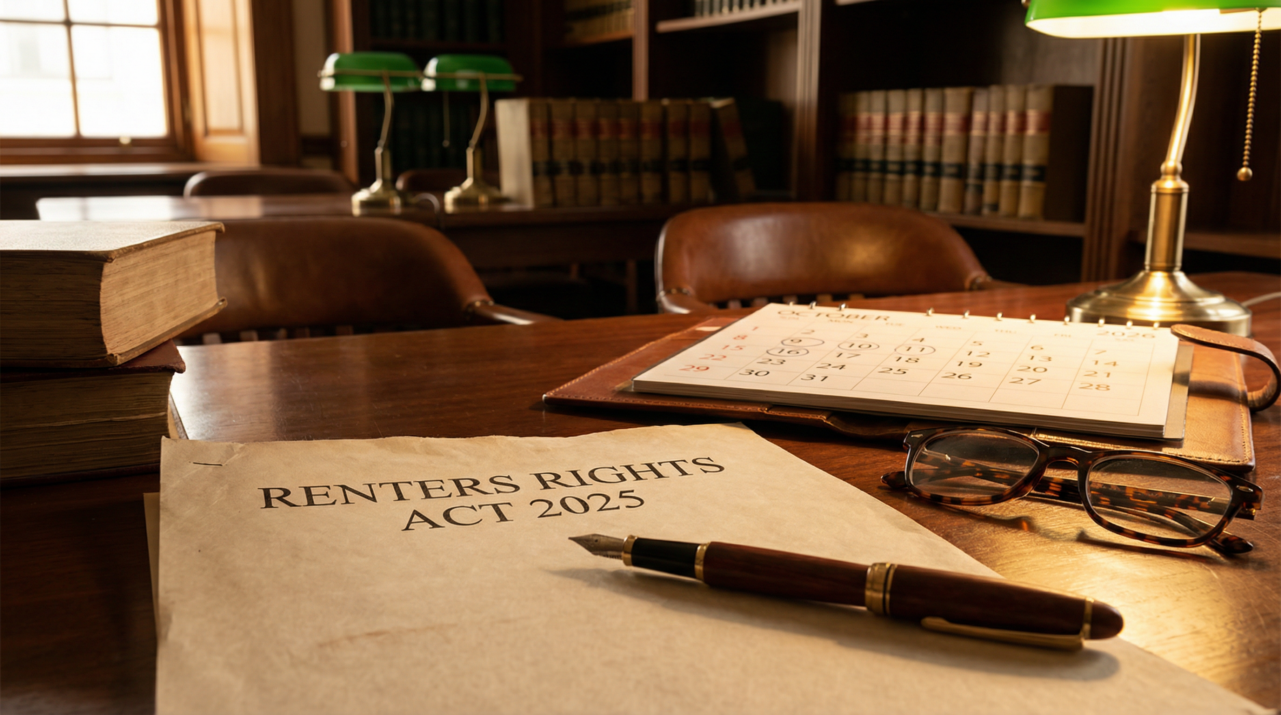 Timeline graphic showing key dates for the Renters Rights Act 2025 implementation